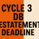 cycle 3 db restatement deadline