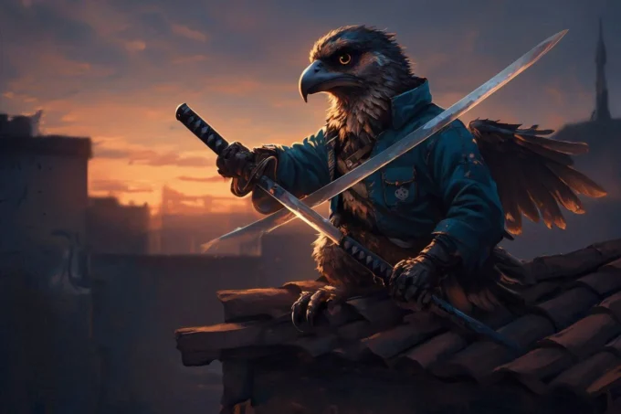 katana bird blue sleeves reddit