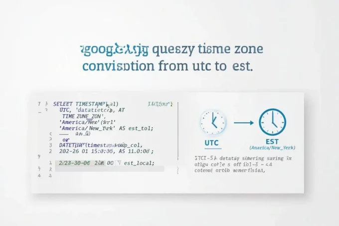 google big query time zone conversion from utc to est