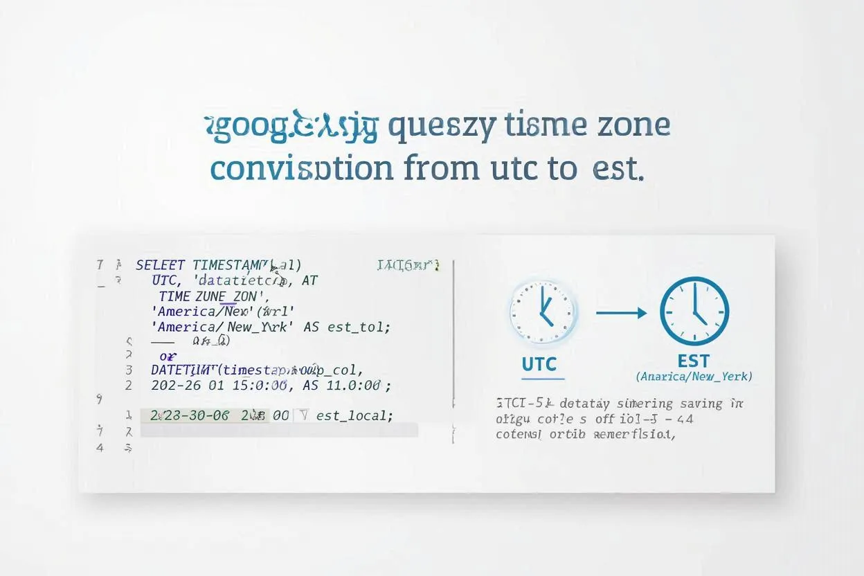 google big query time zone conversion from utc to est